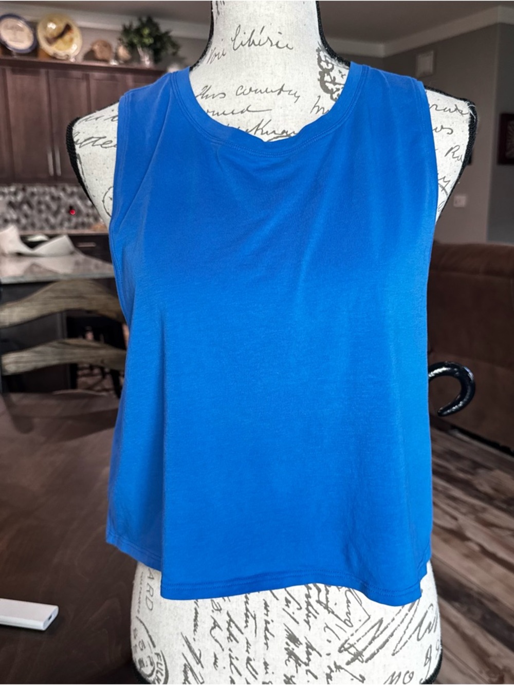 Lululemon Cut Back Crop Tank Wild Bluebell